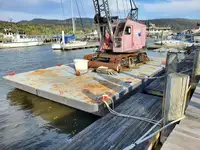 1990  24'  x 40' x 4' Sectional Barge w/ Crane